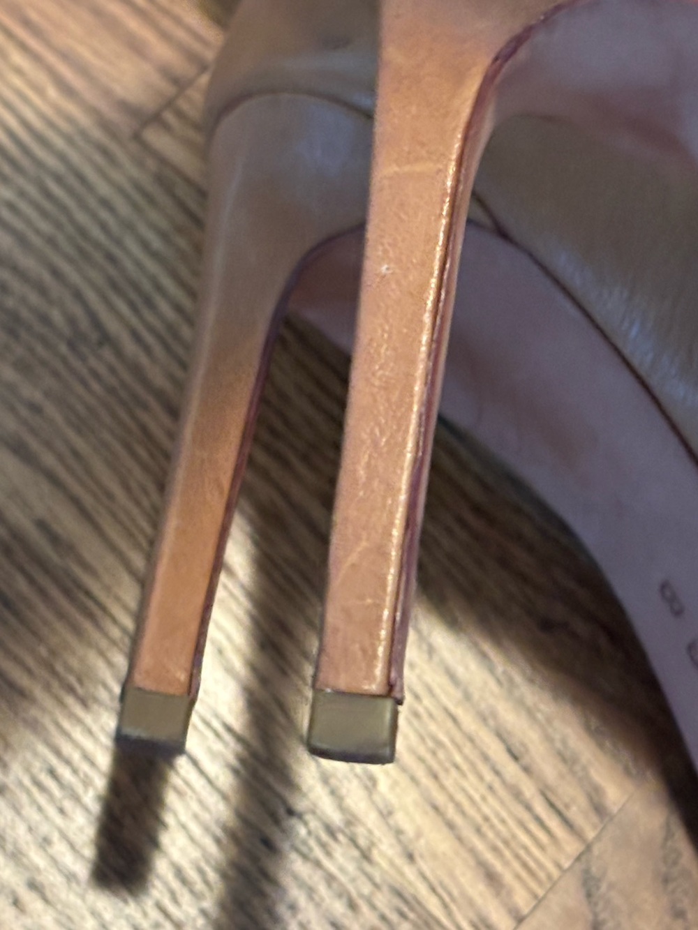 Coach Manhattan Tan Leather Ankle Strap Heels Stilettos Size US 7.5 B - Picture 7 of 11